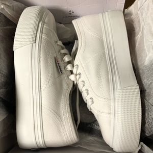 Superga White Platform